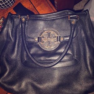 Tory Burch purse  black and gold.